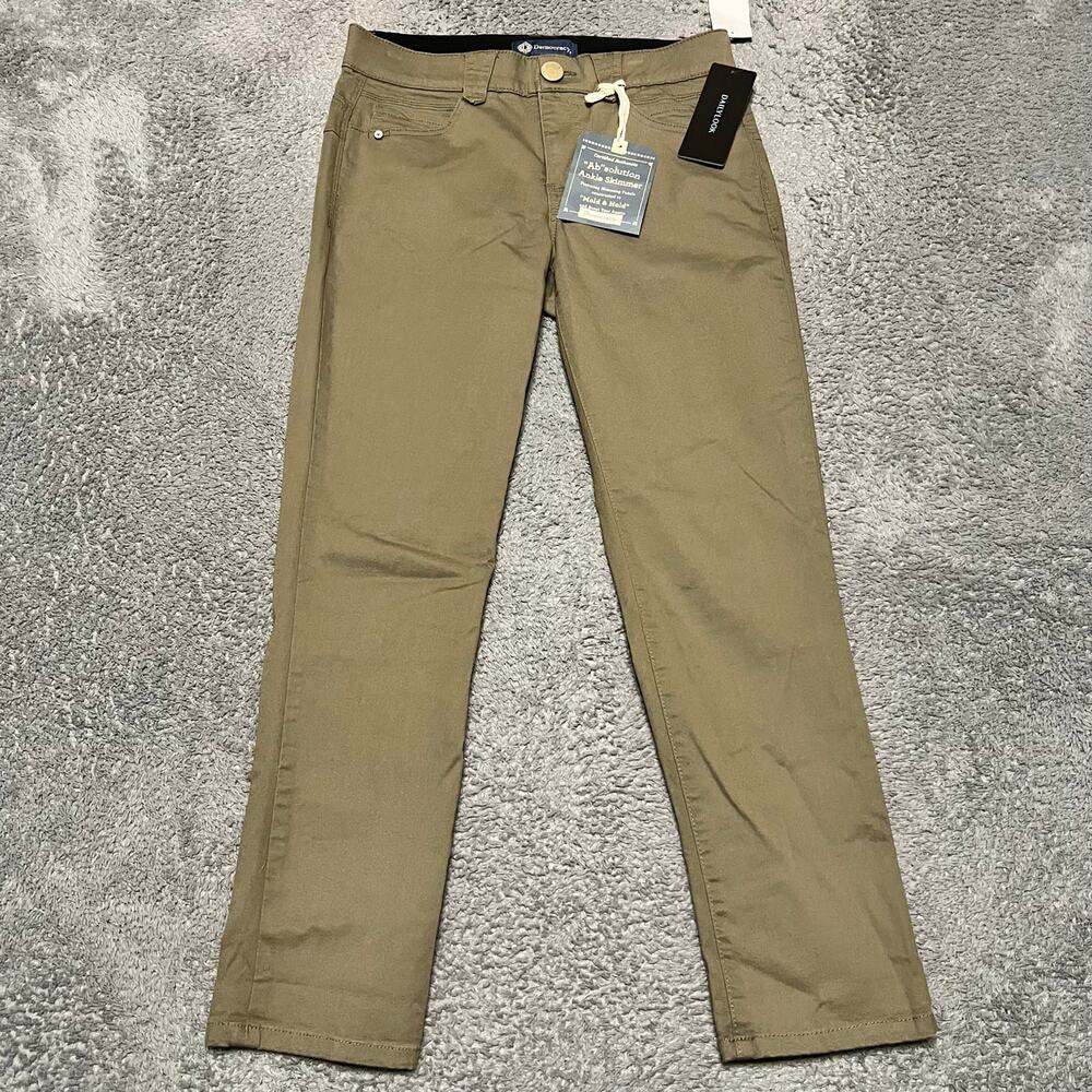 Democracy Pants Womens 4 (29x26.5) Ankle Skimmer Green Mid Rise